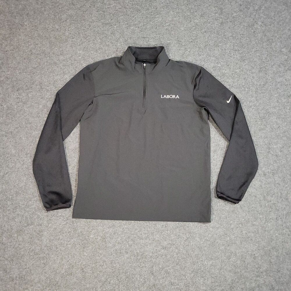 Nike Dri-FIT 1/2-Zip Golf Top Size M Black Logo